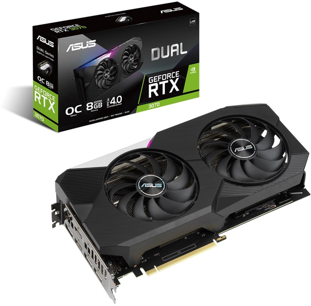 ASUS PCI-Ex GeForce RTX 3070 8 GB GDDR6 (256 bitów) (1500/19000) (1 x HDMI, 3 x DisplayPort) (90YV0FQC-M0NA00) - obraz 4