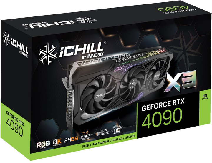 INNO3D PCI-Ex GeForce RTX 4090 24GB GDDR6X (384bit) (2235/21000) (1 x HDMI, 3 x DisplayPort) (C40903-246XX-1833VA47) - obraz 3