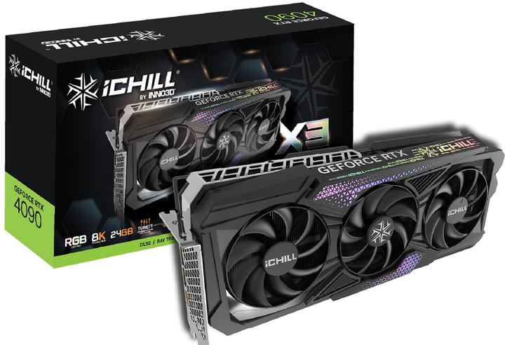 INNO3D PCI-Ex GeForce RTX 4090 24GB GDDR6X (384bit) (2235/21000) (1 x HDMI, 3 x DisplayPort) (C40903-246XX-1833VA47) - obraz 4