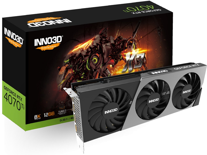 Karta graficzna INNO3D PCI-Ex GeForce RTX 4070 Ti 12GB GDDR6X (192bit) (2310/21000) (1 x HDMI, 3 x DisplayPort) (N407T3-126X-186148N) - obraz 4