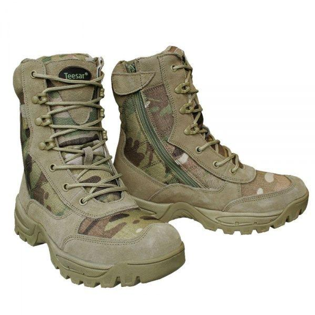Ботинки тактические демисезонные Mil-Tec Side zip boots на молнии Multicam 12822141 размер 44 - изображение 2