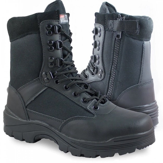 Ботинки тактические демисезонные Mil-Tec Side zip boots на молнии черные 12822102 размер 41 - изображение 1