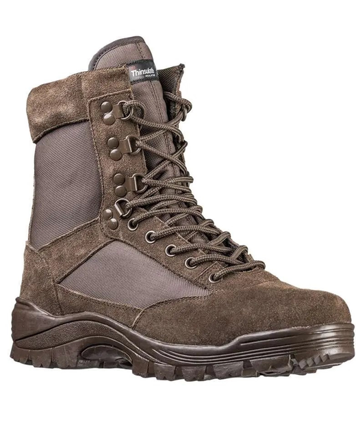 Ботинки тактические демисезонные Mil-Tec Side zip boots на молнии Коричневые 12822109 размер 43 - изображение 1