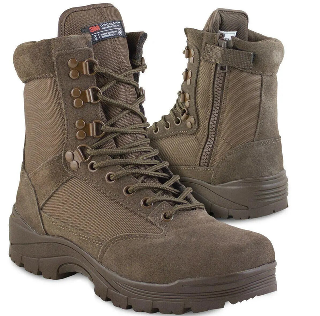 Черевики тактичні демісезонні Mil-Tec Side zip boots на блискавці Коричневі 12822109 розмір 46 - зображення 2