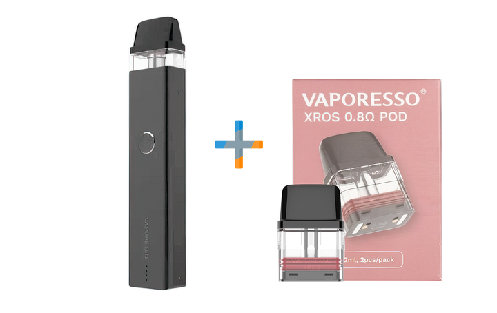Електронна сигарета. Vaporesso Xros 2 POD Kit Black (Чорний) POD Система + пачка картриджів - Фото 1 Електронна сигарета. Vaporesso Xros 2 POD Kit Black (Чорний) POD Система + пачка картриджів - зображення 1