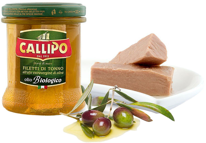 Филе тунца в органическом оливковом масле Callipo 170 г (8001561012374 ...