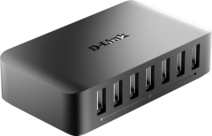 Hub USB D-Link USB Type-C 7 x USB 2.0 480 Mbit/s Czarny (DUB-H7/E) - obraz 3