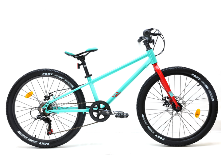 Дитячий велосипед Crosser Super Light 24" рама 11.2" бірюзово-червоний - Фото 1 Дитячий велосипед Crosser Super Light 24" рама 11.2" бірюзово-червоний - зображення 1