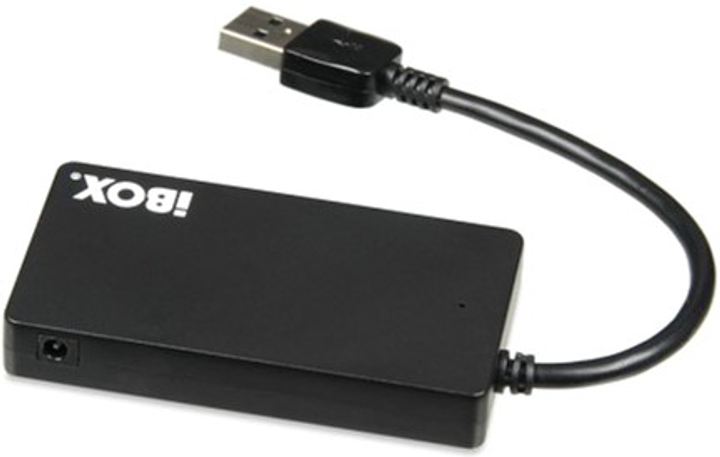USB-хаб iBox Slim 4 x USB 3.0 5000 Mbit/s Black (IUH3F56) - зображення 2