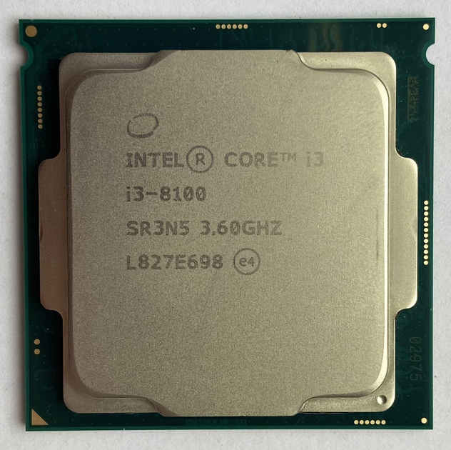 Процессор Intel Core i3-8100 3.6GHz/4 ядра/8GT/s/6MB, s1151 ...