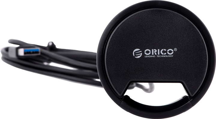USB-хаб Orico USB-A 3.1, 2хUSB-A, SD Reader (DESK-2UST-BK-BP) - зображення 4