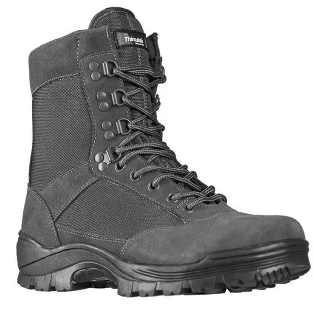 Ботинки тактические демисезонные серые Mil-Tec Side zip boots на молнии 12822108 размер 44 - изображение 1