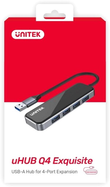 USB Hub Unitek uHUB Q4 Exquisite 4 Ports USB 3.0 Hub (H1109A) - obraz 4