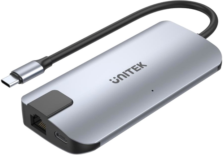USB-хаб Unitek uHUB P5+ 5-in-1 USB-C Ethernet Hub with HDMI and 100W Power Delivery (D1028A) - зображення 1