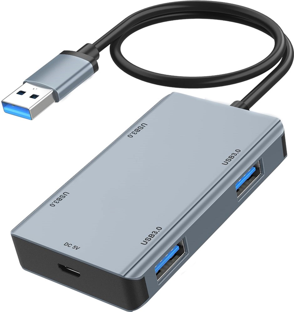 Hub USB Vakoss 4x USB-A 3.0 + Micro-USB (TC-4203X) - obraz 5