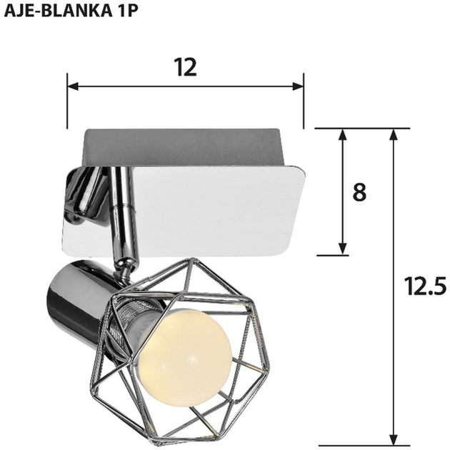 Світильник спотовий Activejet BLANKA 1P E14 - зображення 2