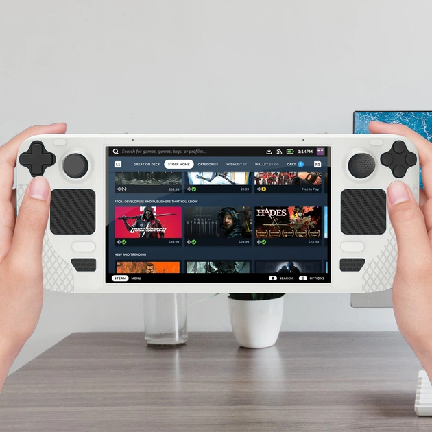 Захисний силіконовий чохол для Steam Deck White - Фото 2 Захисний силіконовий чохол для Steam Deck White - зображення 2