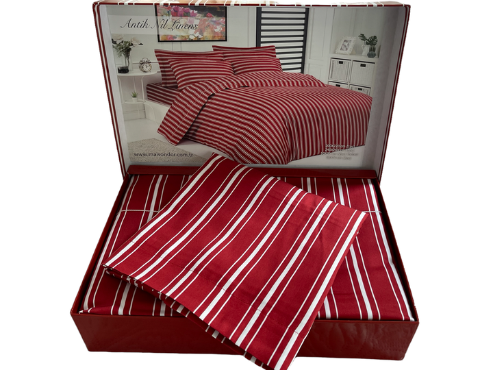 Комплект постельного белья Maison D'or Antik Nil Red сатин 220-200 см красный - изображение 2