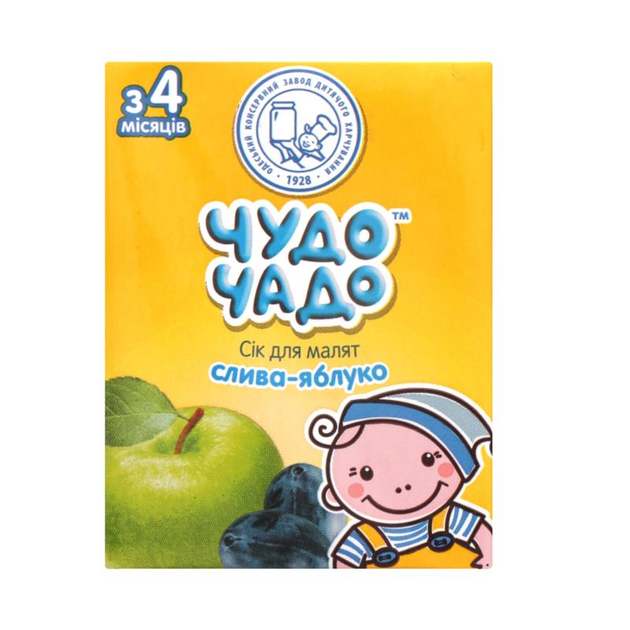 Сок Чудо-Чадо Сливово-яблочный с мякотью, сахаром и витамином С 0,2 л ...