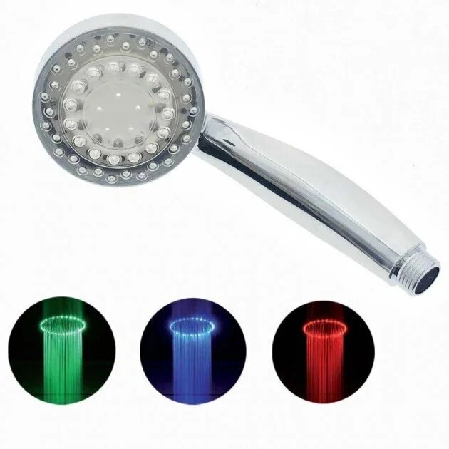 Світлодіодна насадка для душу Led Shower з підсвічуванням триколірна душова лійка - зображення 3