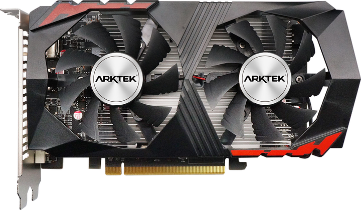 Arktek PCI-Ex GeForce GTX 1050 Ti Dual Fan 4GB GDDR5 (128bit) (1290/7000) (DVI, HDMI, DisplayPort) (AKN1050TID5S4GH1) - obraz 1