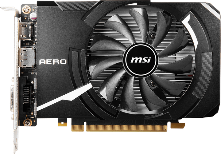 MSI PCI-Ex GeForce GTX 1650 D6 Aero ITX OC 4GB GDDR6 (128bit) (1620/12000) (DVI-D, HDMI, DisplayPort) (GTX 1650 D6 AERO ITX OC) - obraz 1