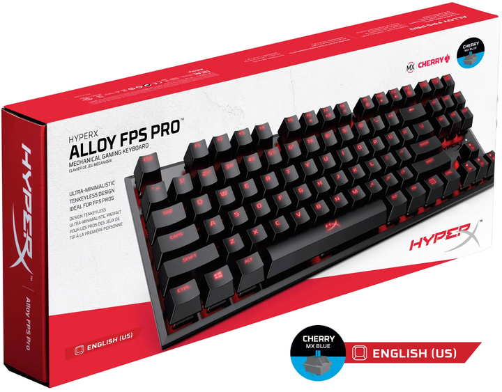 Клавіатура дротова HyperX Alloy FPS Pro Cherry MX Blue USB (HX-KB4BL1-US/WW) - зображення 8
