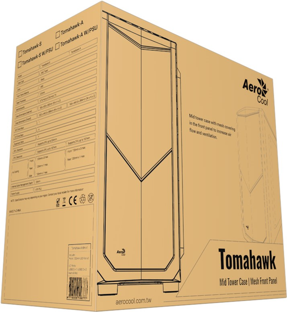 Obudowa Aerocool Tomahawk-A-BK-v3 czarne - obraz 9