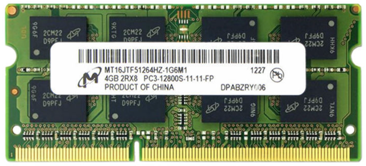 пам'ять DDR3 SO-DIMM MICRON 1600 4Gb C11 - (MT16JTF51264HZ-1G6M1) - Фото 2 пам'ять DDR3 SO-DIMM MICRON 1600 4Gb C11 - (MT16JTF51264HZ-1G6M1) - зображення 2