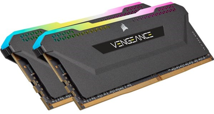 Оперативна пам'ять Corsair DDR4-3600 32768MB PC4-28800 (Kit of 2x16384) Vengeance RGB Pro Black (CMH32GX4M2D3600C18) - зображення 2
