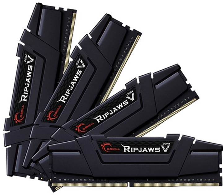 Pamięć RAM G.Skill DDR4-2666 131072MB PC4-21300 (zestaw 4x32768) Ripjaws V Black (F4-2666C18Q-128GVK) - obraz 1