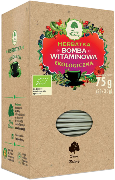 Herbatka z witaminami Dary Natury Herbatka Bomba Witaminowa 25 x 3 g (DN921) - obraz 1