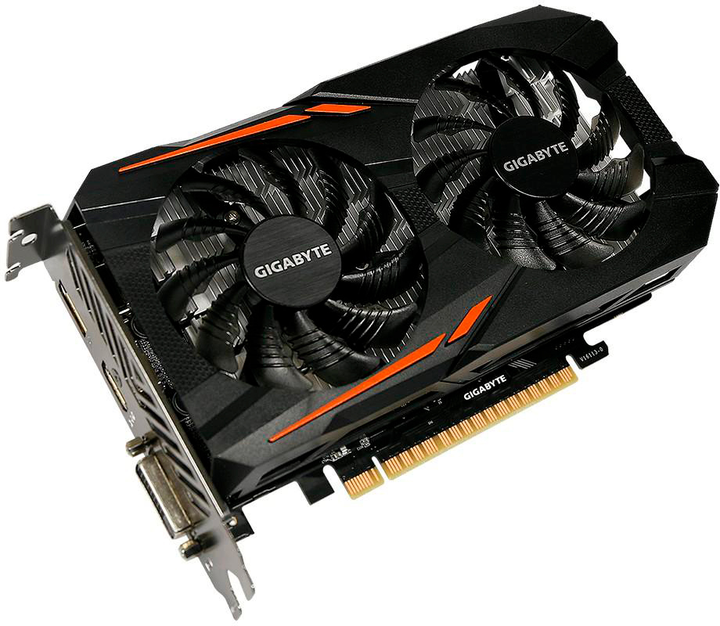 Gigabyte PCI-Ex GeForce GTX 1050 OC 2GB GDDR5 (128bit) (1379/7008) (DVI, HDMI, DisplayPort) (GV-N1050OC-2GD) - obraz 2