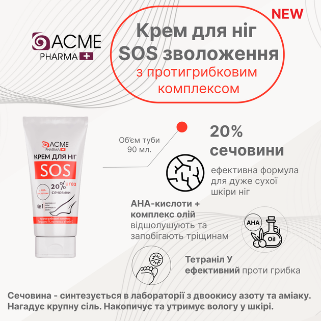 Крем для ног Acme Pharma 90 мл (4823115500755) - изображение 3
