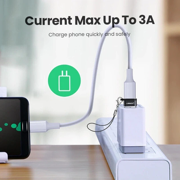 Адаптер UGREEN US280 USB A Male to USB-C Female Adapter Black (50568) - зображення 5