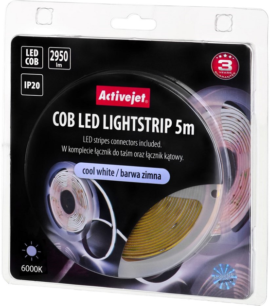 Taśma LED Activejet COB 5m IP20 zimna - obraz 8