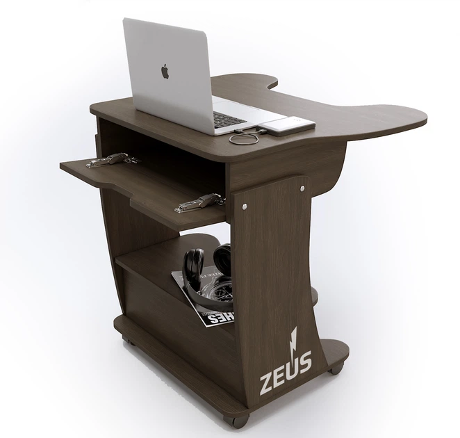 Стол для ноутбука геймерский эргономичный из ЛДСП Kombi-Х венге Zeus - изображение 3
