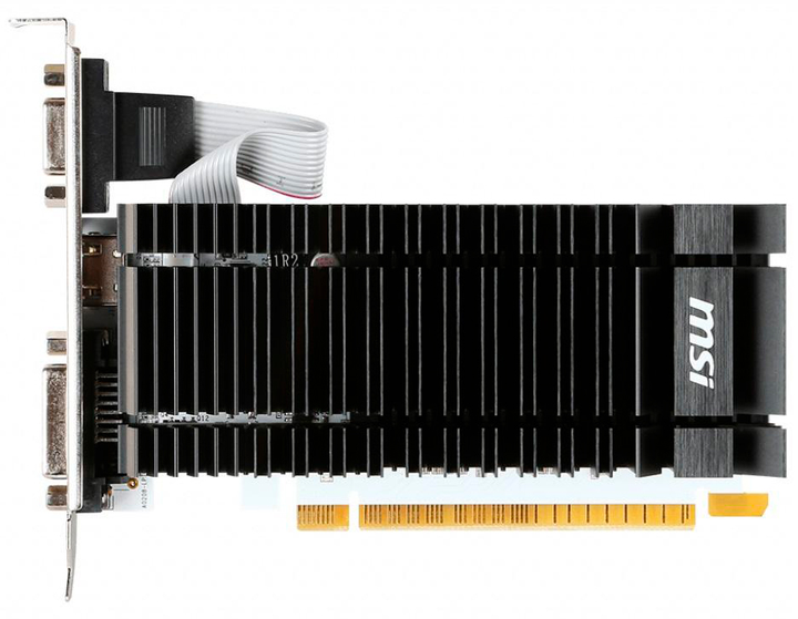 MSI PCI-Ex GeForce GT 730 2048MB DDR3 (64bit) (902/1600) (VGA, DVI, HDMI) (N730K-2GD3H/LP) - obraz 1