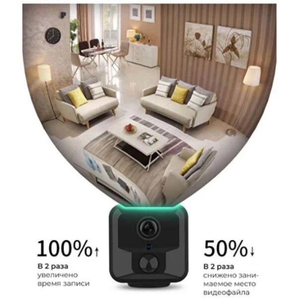 Мини камера wifi беспроводная с датчиком движения CAMSOY S9 PIR, Full HD 1080P, аккумулятор 1600 мАч (100649) - изображение 5