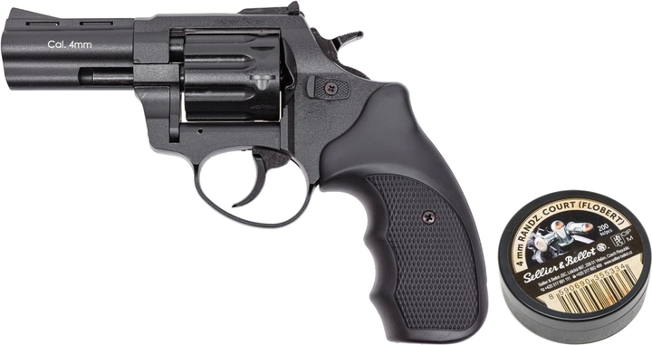 Набор Револьвер Stalker S 4 мм 3" Black + Патроны Флобера Sellier & Bellot Randz Curte 4 мм 0.5 г 200 шт (38800047_12110101) - изображение 1