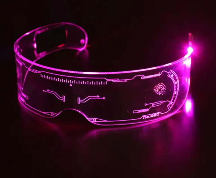 Очки неоновые с LED подсветкой в стиле Киберпанк – фото, отзывы ...