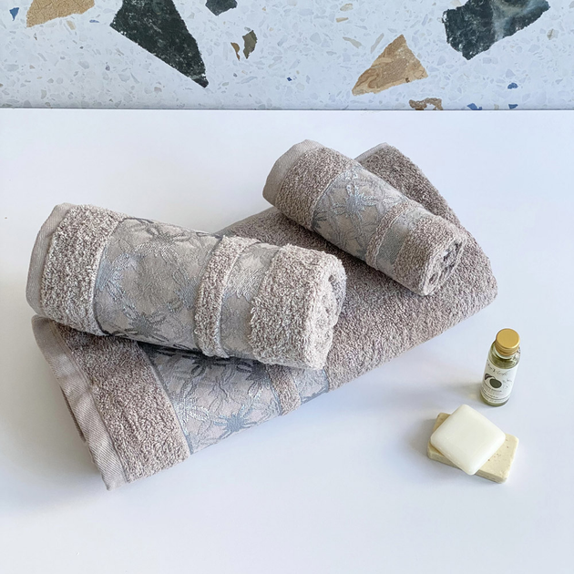 Набор махровых полотенец LeLit Greta 06 30x50 см + 50x90 см + 70x140 см ...