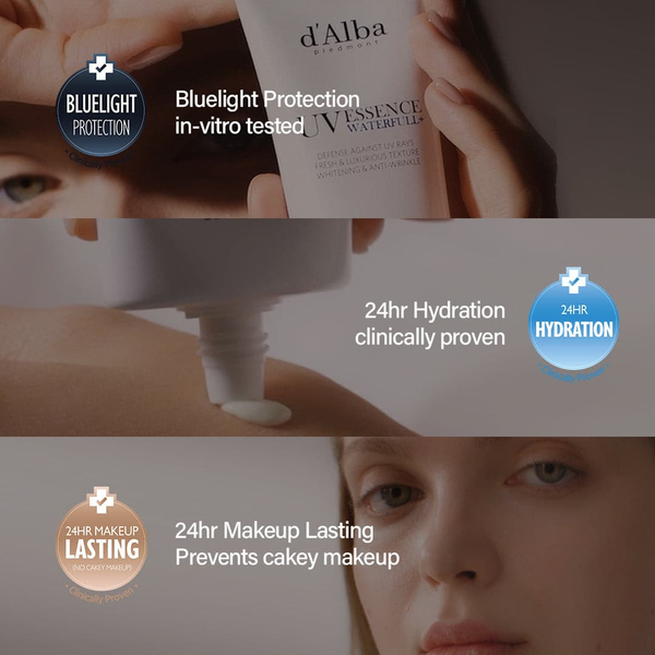 Эссенция- крем d'Alba Waterful Essence Sun Cream для ежедневной защиты кожи от солнца, 50 мл - Фото 6 Эссенция- крем d'Alba Waterful Essence Sun Cream для ежедневной защиты кожи от солнца, 50 мл - изображение 6