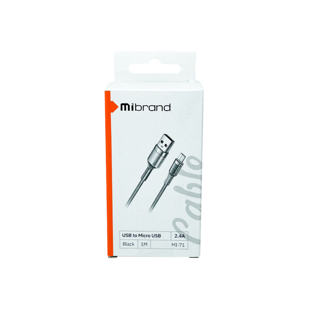 Кабель Mibrand з USB на Micro USB | Шнур для заряджання телефону на 1m | Провід для зарядки гаджетів MIDC/71MB - зображення 3