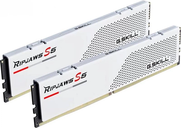 Модуль памяти DDR5 2x16GB/6000 G.Skill Ripjaws S5 White (F5-6000J3238F16GX2-RS5W) - Фото 2 Модуль памяти DDR5 2x16GB/6000 G.Skill Ripjaws S5 White (F5-6000J3238F16GX2-RS5W) - изображение 2