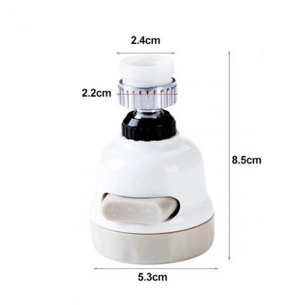 Насадка на кран для регулювання напору води Universal Splashproof Head аератор - изображение 4