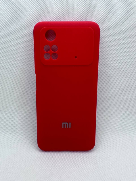 Чехол Silicone Cover Full для Xiaomi Poco M4 Pro 4g Красный фото отзывы характеристики в