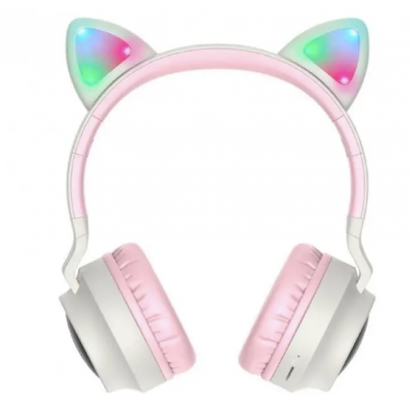 Беспроводные Bluetooth наушники с ушками CAT Hoco W27 Серые - Фото 2 Беспроводные Bluetooth наушники с ушками CAT Hoco W27 Серые - изображение 2