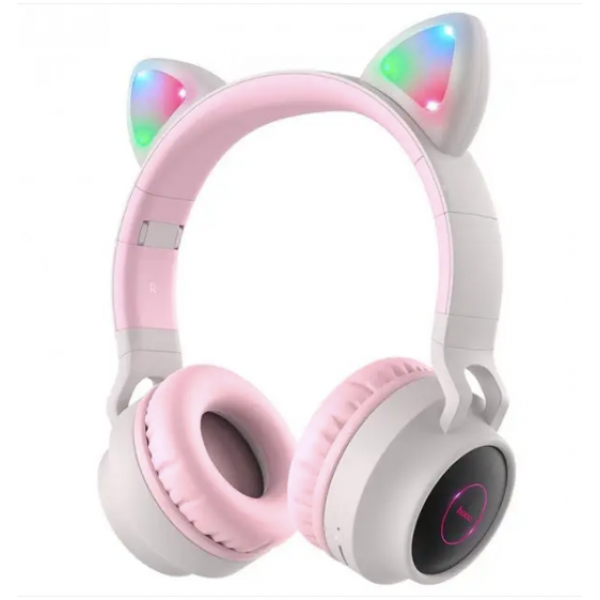 Беспроводные Bluetooth наушники с ушками CAT Hoco W27 Серые - Фото 3 Беспроводные Bluetooth наушники с ушками CAT Hoco W27 Серые - изображение 3