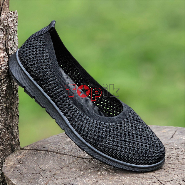 Балетки женские чёрные сетка лёгкие мокасины 41р Код: 3227 от продавца ...